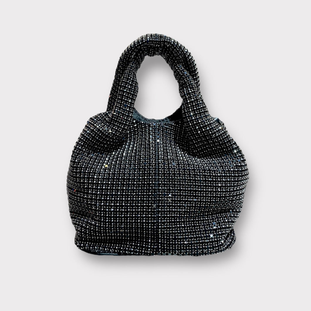 Borsa a sacca con strass